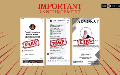 PERINGATAN RESMI TERHADAP MODUS PENIPUAN MENGATASNAMAKAN SIP LAW FIRM DAN PARA PARTNER
