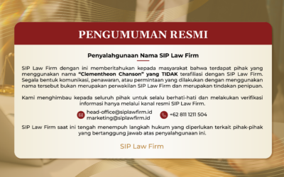 Peringatan Resmi terhadap Modus Penipuan yang Mengatasnamakan SIP Law Firm